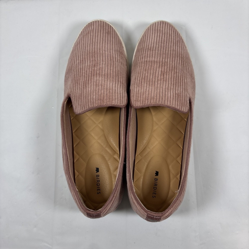 Birdies Womens 10.5 The Swift Sneaker Carnation Pink Corduroy Slip-On Shoes - Picture 5 of 12